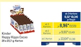 Happy Hippo Cacao von Kinder im aktuellen METRO Prospekt