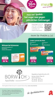 Aktueller mea - meine apotheke Prospekt "Unsere Juli-Angebote" für Bönningstedt Aktueller mea - meine apotheke Prospekt für Bönningstedt mit Seiten