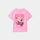 Promo T-shirt manches courtes coton Minnie rose fille à 4,99 € dans le catalogue La Halle à Tourville-la-Rivière