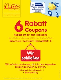 Discounter Prospekt von Netto Marken-Discount Ilvesheim Netto Marken-Discount Prospekt: "6 Rabatt-Coupons", 2 Seiten, 28.09.2026 - 02.10.2026