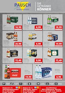 Coca Cola im Getränkefachmarkt Rausch Prospekt "DIE GETRÄNKEKÖNNER" mit 2 Seiten (Wetzlar)