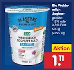Bio Weidemilch Joghurt von Gläserne Molkerei im aktuellen Netto Marken-Discount Prospekt