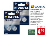CR 2032 im Angebot bei E center in Albstadt CR 2032 Angebote von Varta bei E center Albstadt für 4,99 €