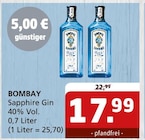 Sapphire Gin 40% Vol. Angebote von BOMBAY bei Getränke Quelle WVG Magdeburg für 17,99 €