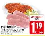 Puten-Schnitzel oder Turkey-Steaks "Arizona" Angebote bei EDEKA Augsburg für 1,19 €