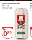 Münchner Hell Angebote von Spaten bei GLOBUS Erftstadt für 0,89 €