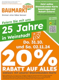 Globus-Baumarkt Prospekt "Immer eine Idee besser" für Weinstadt, 4 Seiten, 27.10.2024 - 02.11.2024