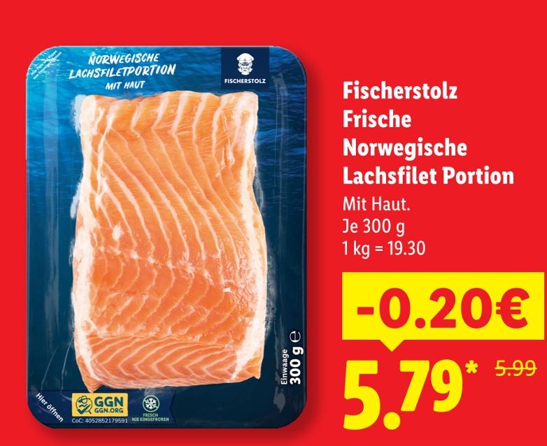 Frische Norwegische Lachsfilet Portion