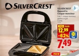 Appareil à Croque-monsieur - SILVERCREST en promo chez Lidl Gap à 7,49 €