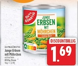 Junge Erbsen mit Möhrchen von GUT&GÜNSTIG für 1,69 € bei E center im Angebot Junge Erbsen mit Möhrchen von GUT&GÜNSTIG im aktuellen E center Prospekt