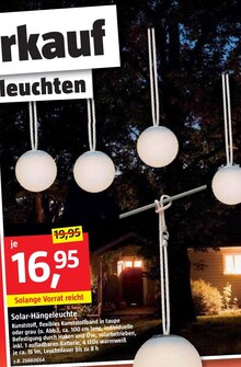 Solar-Hängeleuchte bei BAUHAUS in Solingen Solar-Hängeleuchte im Angebot bei BAUHAUS Solingen für 16,95 €