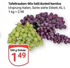 Tafeltrauben-Mix hell/dunkel kernlos im Angebot bei GLOBUS in Halle Tafeltrauben-Mix hell/dunkel kernlos Angebote bei GLOBUS Halle für 1,49 €