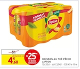 Boisson au thé pêche - Lipton en promo chez Intermarché Boisson au thé pêche - Lipton dans le catalogue Intermarché