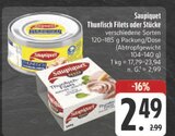 Thunfisch Filets oder Stücke Angebote von Saupiquet bei EDEKA Schwabach für 2,49 €
