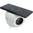 Bloc compact 3 prises 16A avec chargeur à induction - CARREFOUR en promo chez Carrefour Boulogne-sur-Mer à 18,39 €