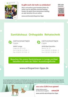 Bier im Orthopartner - Lippe GmbH & Co KG Medica Sanitätshaus Prospekt "Schenken Sie Gesundheit!" mit 6 Seiten (Lemgo)