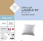 Oreiller "Lavable 95°" - TEX HOME en promo chez Carrefour Dunkerque à 8,24 €