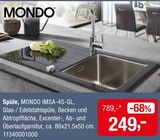 Spüle IMSA-45-GL im Angebot bei Opti-Wohnwelt in Gifhorn Spüle IMSA-45-GL Angebote von MONDO bei Opti-Wohnwelt Gifhorn für 249,00 €