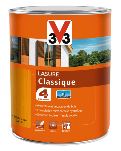 Lasure classique 5 l chêne clair "v33"