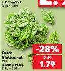 Blattspinat im Angebot bei Kaufland in Dormagen Blattspinat Angebote bei Kaufland Dormagen für 1,79 €