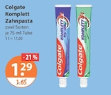 Zahnpasta im V-Markt Prospekt Komplett Zahnpasta von Colgate im aktuellen V-Markt Prospekt für 1,29 €