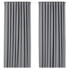 Aktuelles 2 Gardinenschals (verdunk.) grau/mit Gardinenband 145x250 cm Angebot bei IKEA in Berlin ab 39,99 €