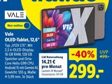 OLED-Tablet, 12,6" Angebote von Vale bei Lidl Mönchengladbach für 299,00 €