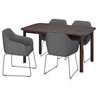 Aktuelles Tisch und 4 Stühle braun/Metall schwarz/grau Angebot bei IKEA in Würzburg ab 895,00 €