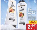 Shampoo oder Spülung Angebote von Gliss bei Netto Marken-Discount Hofheim für 2,49 €