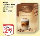 Signature Blend Cappuccino Angebote von Krüger bei GLOBUS Kempen für 2,49 €