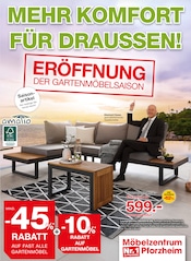 Aktueller Möbelzentrum Pforzheim Prospekt mit Terrassenmöbel, "MEHR KOMFORT FÜR DRAUSSEN!", Seite 1
