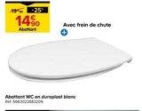 Abattant wc en duroplast blanc - Castorama à Béziers Abattant wc en duroplast blanc en promo chez Castorama Béziers à 14,90 €