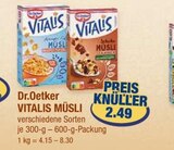 MÜSLI von Dr. Oetker VITALIS im aktuellen V-Markt Prospekt für 2,49 €