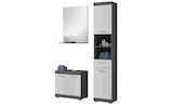 Badmöbel-Set SCHLOONSEE 3 teilig bestehend aus: Hochschrank Waschbeckenunterschrank Spiegel Schloonsee im aktuellen Höffner Prospekt für 319,00 €