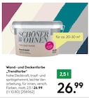 Aktuelle Farbe Angebote bei BayWa Bau- und Gartenmärkte in Nürnberg Aktuelles Wand- und Deckenfarbe „Trendfarbe“ Angebot bei BayWa Bau- und Gartenmärkte in Nürnberg ab 26,99 €