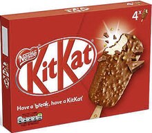 Glace - NESTLE dans le catalogue Géant Casino Bâtonnets glacés Kit Kat - NESTLE à 2,33 € en promo chez Géant Casino
