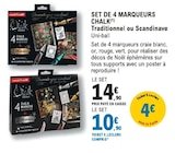 Set de 4 marqueurs chalk - Uni-ball en promo chez E.Leclerc Thionville à 10,90 €