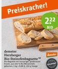 Bio-Steinofenbaguette von demeter Herzberger im aktuellen tegut Prospekt für 2,22 €