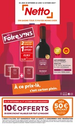 Catalogue Discount Alimentaire de Netto à Le Born Prospectus Netto à Le Born, "La Foire aux VINS", 20 pages, 28/09/2023 - 16/10/2023
