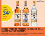 Promo 34% avec la carte ticket e.Leckerc sur les produits présents en magasin de la gamme "CAPTAIN MORGAN". à  dans le catalogue E.Leclerc à Villeparisis