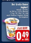 Joghurt im Angebot bei EDEKA in Osnabrück Joghurt Angebote von Der Große Bauer bei EDEKA Osnabrück für 0,49 €