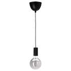 Aktuelles Hängeleuchte schwarz/rund Klarglas grau Angebot bei IKEA in Stuttgart ab 17,99 €