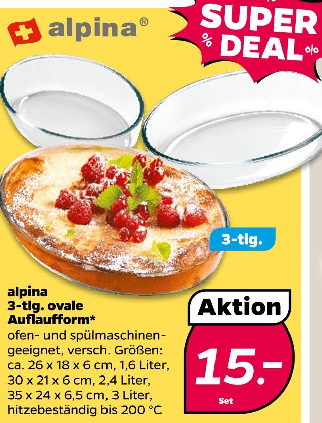 3-tlg. ovale Auflaufform