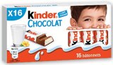 Barres chocolatées - KINDER en promo chez Super U Caen à 1,26 €