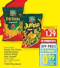 Ringli, Frit-Sticks, Paprika-Ecken, Zwiebel-Ringe oder Jumpys von funny-frisch im aktuellen E center Prospekt