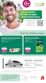 mea - meine apotheke Apotheken Prospekt der aktuellen Woche mit 4 Seiten, gültig von 01.08.2026 bis 31.08.2026, in Schrobenhausen und Umgebung Aktueller mea - meine apotheke Apotheken Prospekt in Schrobenhausen und Umgebung, "Unsere August-Angebote" mit 4 Seiten, 01.08.2026 - 31.08.2026