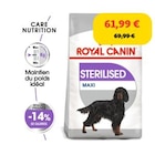 ROYAL CANIN Sterilised Maxi 12 kg - ROYAL CANIN en promo chez Maxi Zoo ROYAL CANIN Sterilised Maxi 12 kg - ROYAL CANIN dans le catalogue Maxi Zoo