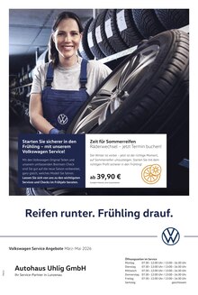 Aktueller Volkswagen Prospekt "Der Frühling startet mit Power" für Lunzenau Aktueller Volkswagen Prospekt für Lunzenau mit Seite