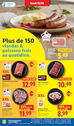 Prix et réduction Saucisse dans le prospectus Lidl en cours Offre Saucisse dans le catalogue Lidl du moment à la page 6