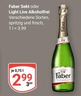 Faber Sekt oder Light Live Alkoholfrei im Angebot bei GLOBUS in Saarlouis Faber Sekt oder Light Live Alkoholfrei Angebote von Faber bei GLOBUS Saarlouis für 2,99 €